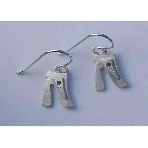 Emily Rosenfeld Sterling Silver Chai Earrings