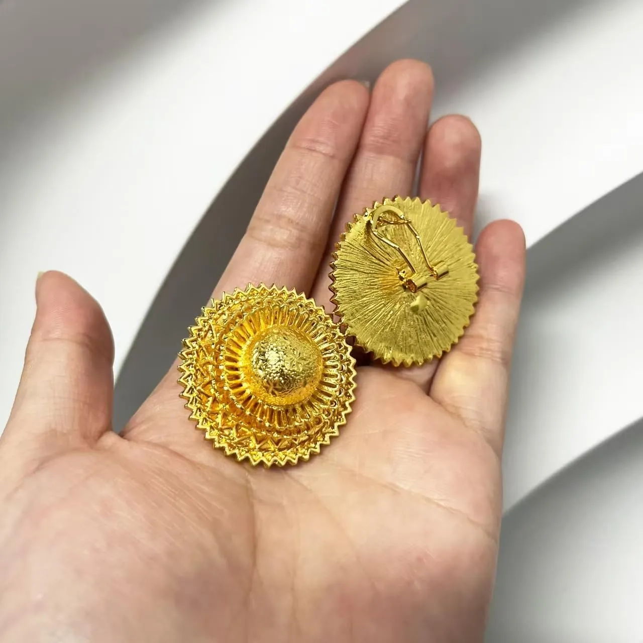 Ethiopian Jewelry for women Set New Designs 24K Gold Plated Pendant Earrings Hairpin Headchain Ring Habesha Wedding Gifts