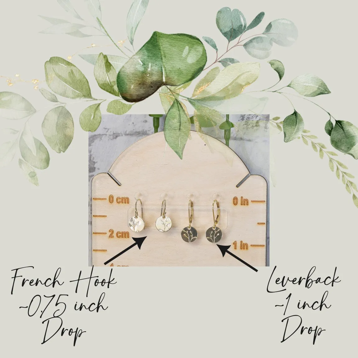 Evergreen Tree Earrings - Gold or Silver