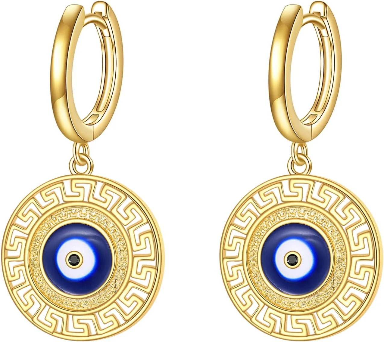 Evil Eye Dangle Earrings 925 Sterling Silver Evil Eye Hoop Earrings Evil Eye Jewelry Gifts for Women