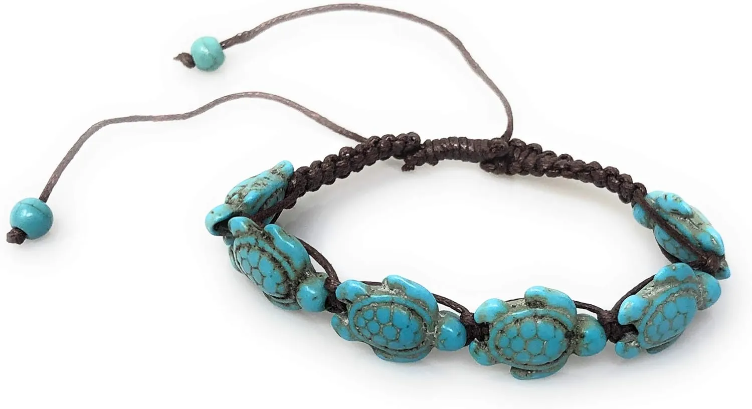 Exotic & Trendy Jewelry, Books and More Turtle Hemp Bracelet-Black Bracelet with Turtle in Turquoise Color-Hawaiian Sea Turtle Bracelet-Hemp Bracelet