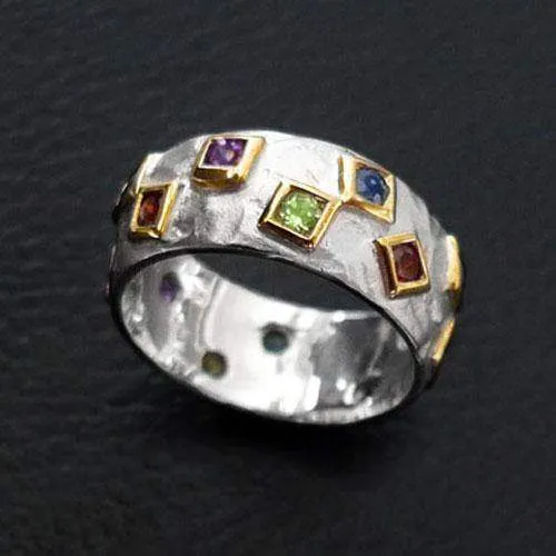 Exotic Squares Sterling Silver Set