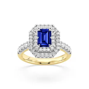 Facets of Love Emerald Ring with 0.80ct of Diamonds in 18ct Yelow Gold