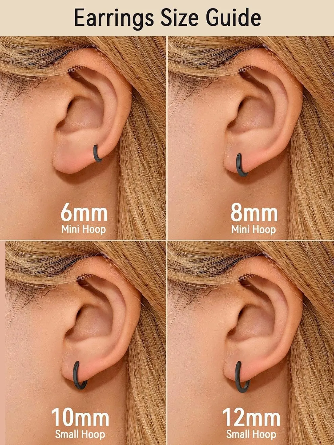 FaithHeart Sterling Silver Hoop Earrings for Women, Hypoallergenic Huggie Hoop Earrings Lightweight Small Cartilage Earrings Hoop Earring Dainty Everyday Earrings 6/8/10/12/14/15/16/18/20mm