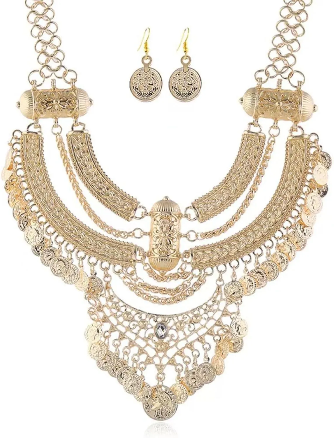 Fashion Bib Bohemian Statement Necklace Punk Ethnic Jewelry for Women