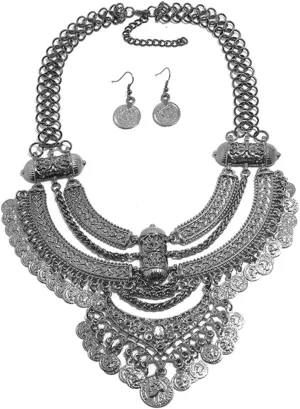 Fashion Bib Bohemian Statement Necklace Punk Ethnic Jewelry for Women