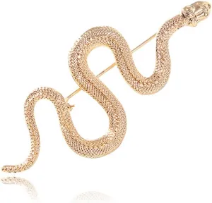Fashion Snake Lapel Brooch Pin Animal Pin Clip Collar Sweater Scarves Badge Jackets Dress Suit Hats Corsage Brooches Pins Punk Jewelry Gifts for Women Girls Birthday