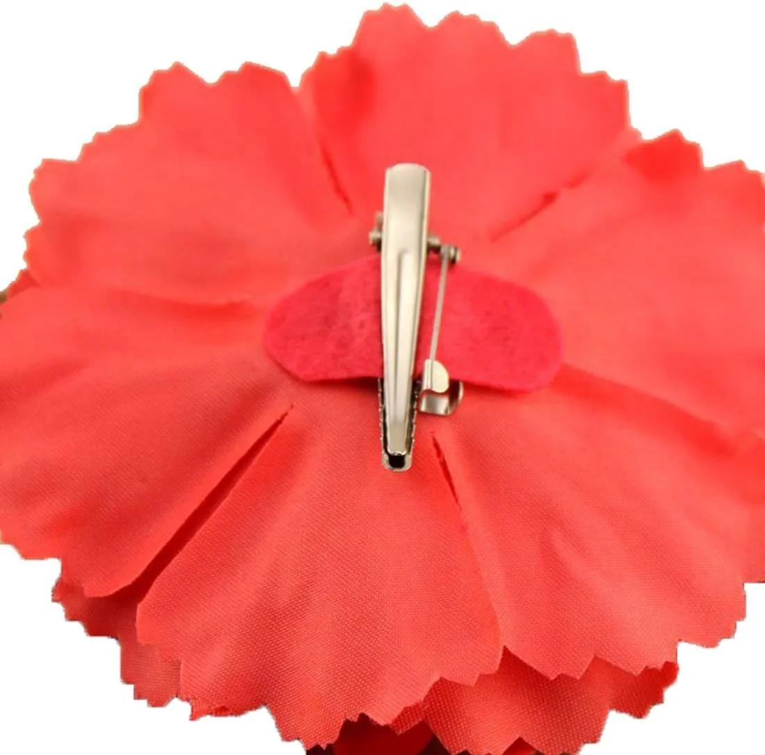 Floral Fall Peony Flower Hair Clip Flamenco Dancer Pin up Flower Brooch