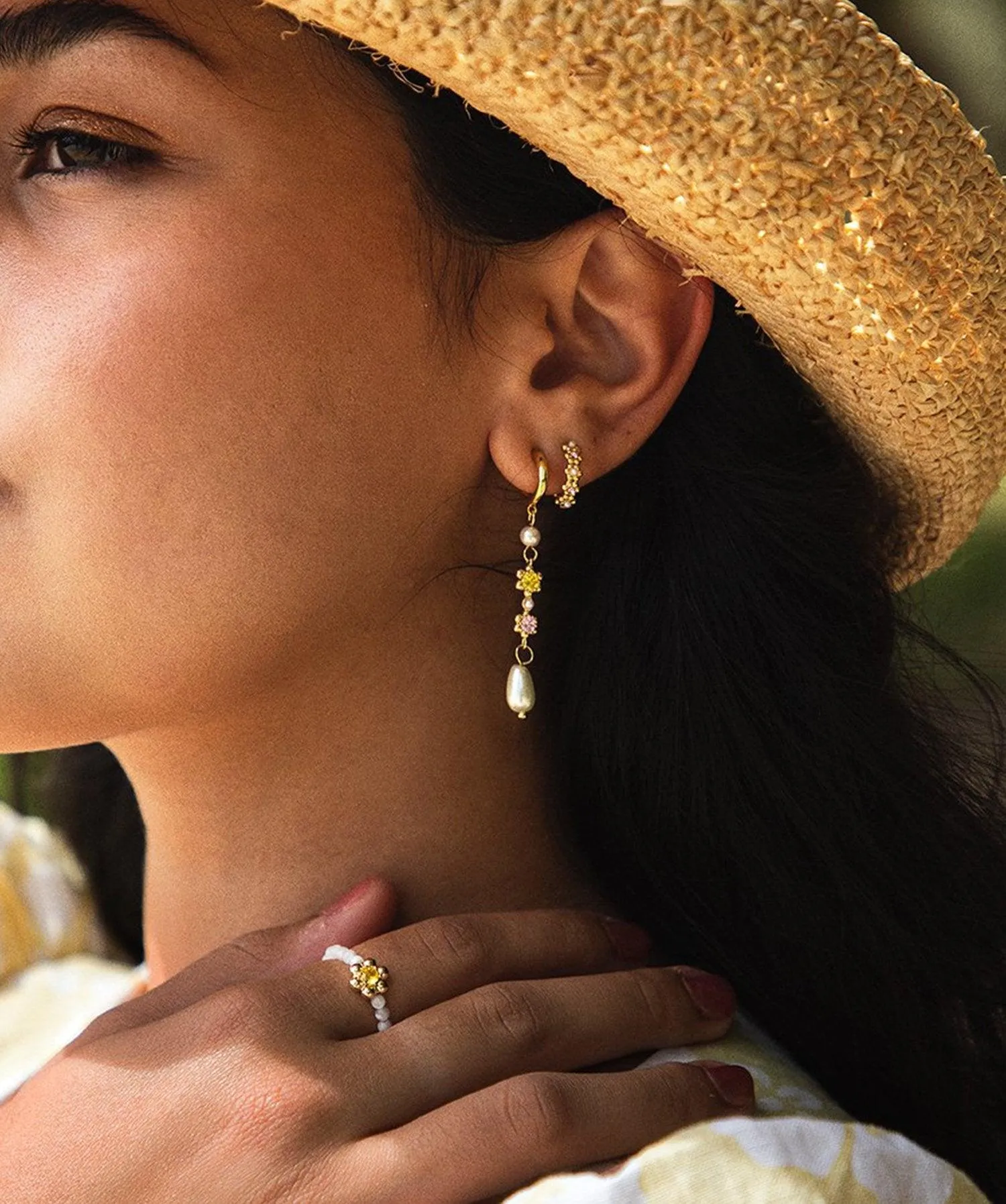 Flower Drop Earrings