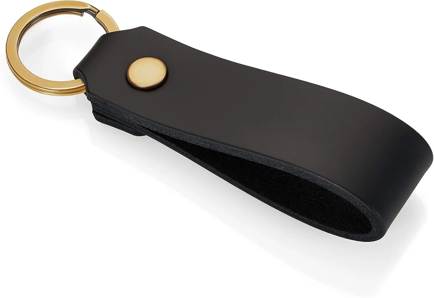 Full Grain Leather Keychain Organizer with Ring Holder & Strap for Men & Women - Handmade In USA