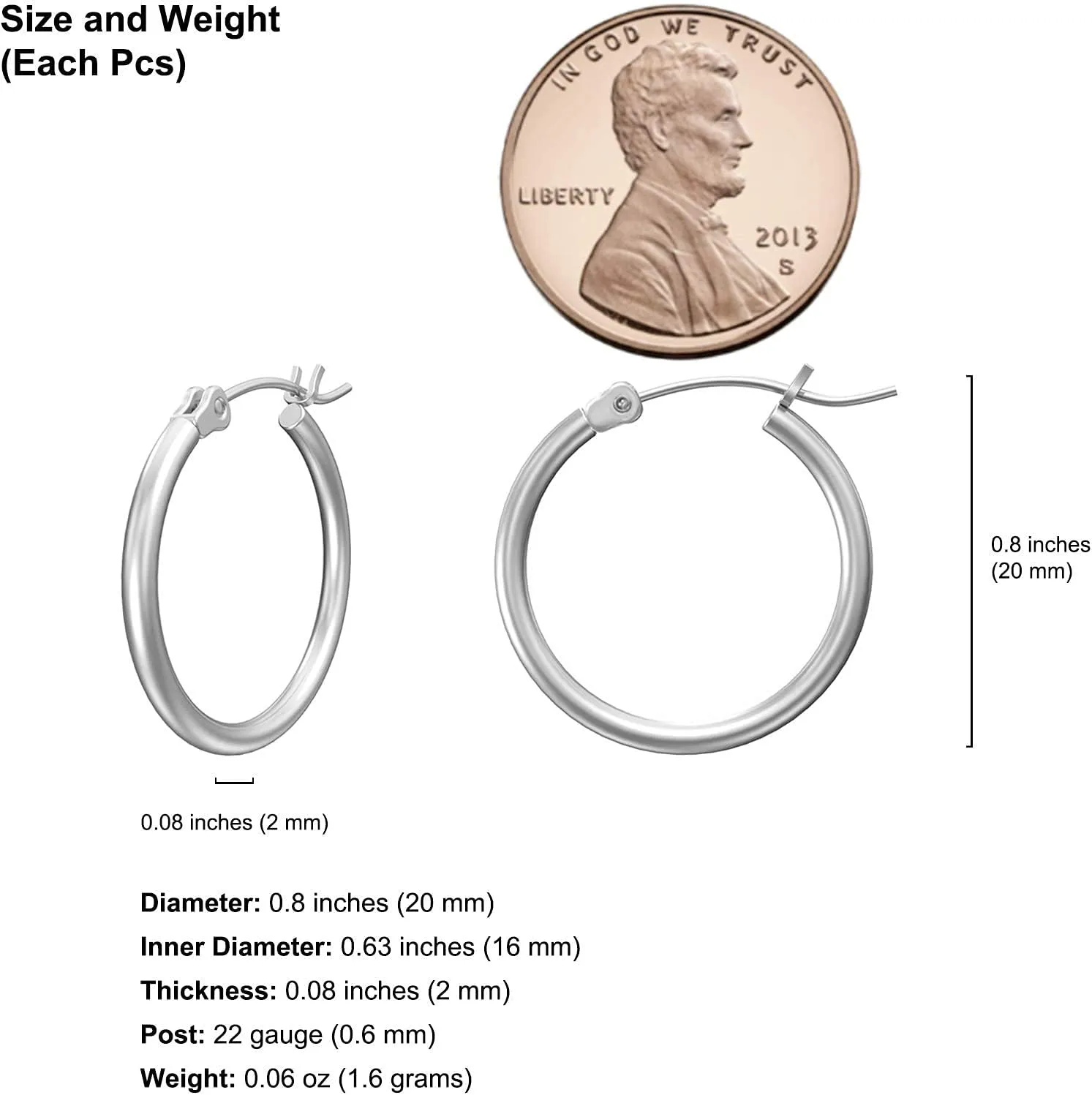Gacimy Gold Hoop Earrings for Women 14K Real Gold Plated Hoops with 925 Sterling Silver Post