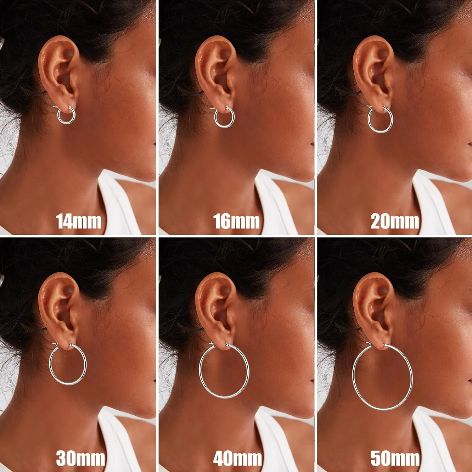 Gacimy Gold Hoop Earrings for Women 14K Real Gold Plated Hoops with 925 Sterling Silver Post