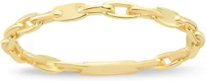 Gelin 14K Solid Gold Chain Ring for Women | 14k Gold Stackable Rings