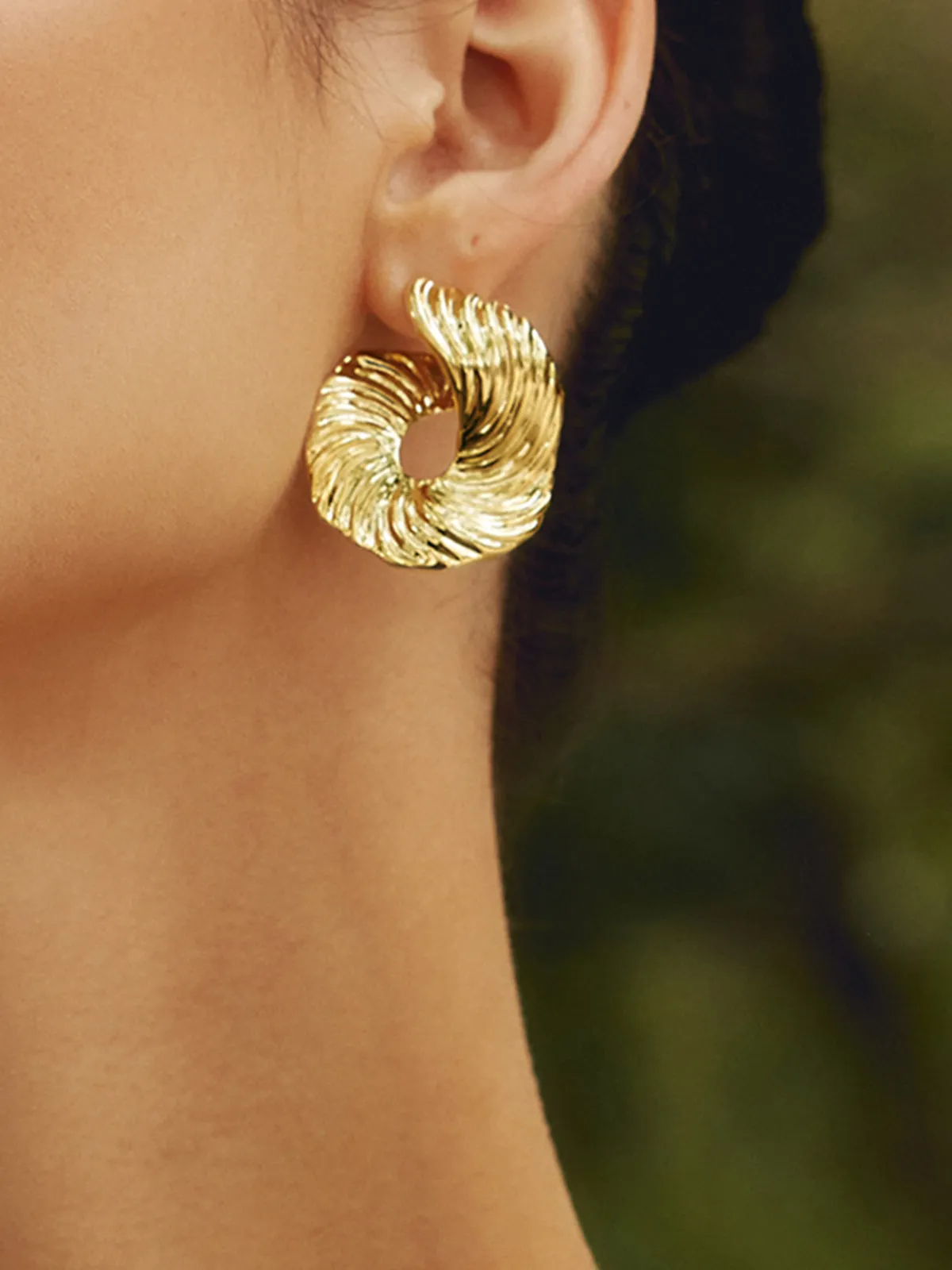 Geometric Irregular Graceful Texture Stud Earrings