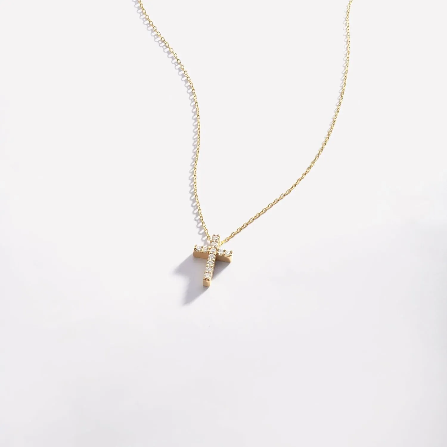 Gold Cross Necklace for Women,14K Gold Plated Cross Necklace with Crown, Cubic Zirconia Cross Crucifix Cross Sideways Cross Necklace Trendy Jewelry Halloween Thanksgiving Christmas Gift