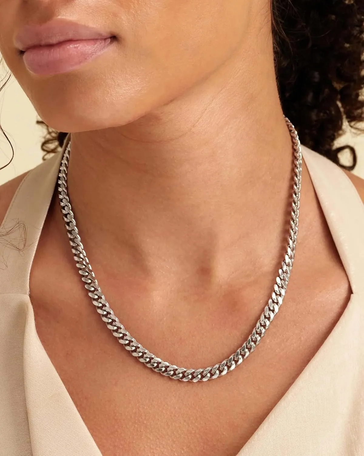 Gold Cuban Chain Necklace for Women,14K Gold Plated Dainty Chunky Necklace Adjustable Cuban Link Chain Choker Necklace for Women Trendy Fashion Jewelry Best Gifts for Birthday Christmas Thanksgiving
