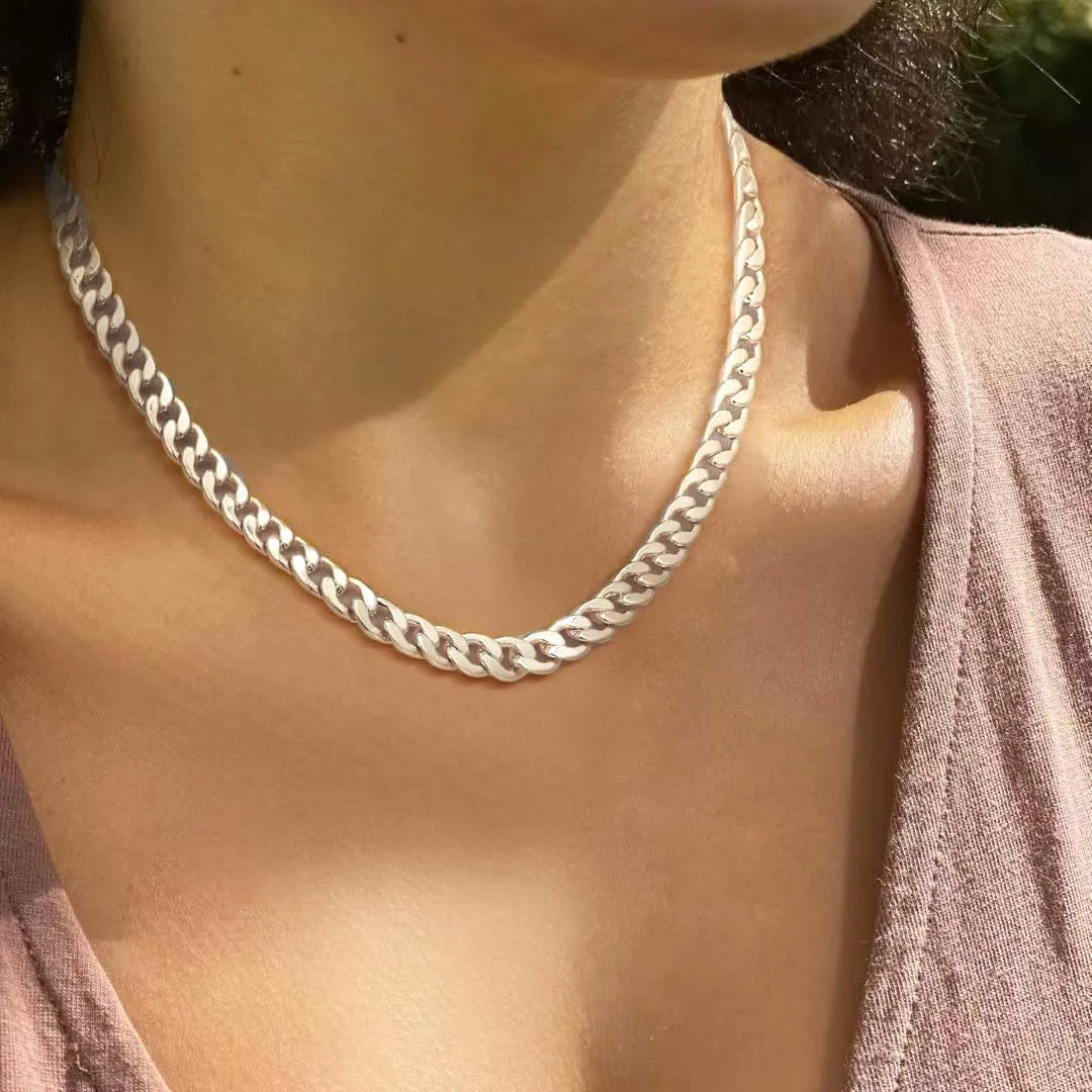 Gold Cuban Chain Necklace for Women,14K Gold Plated Dainty Chunky Necklace Adjustable Cuban Link Chain Choker Necklace for Women Trendy Fashion Jewelry Best Gifts for Birthday Christmas Thanksgiving