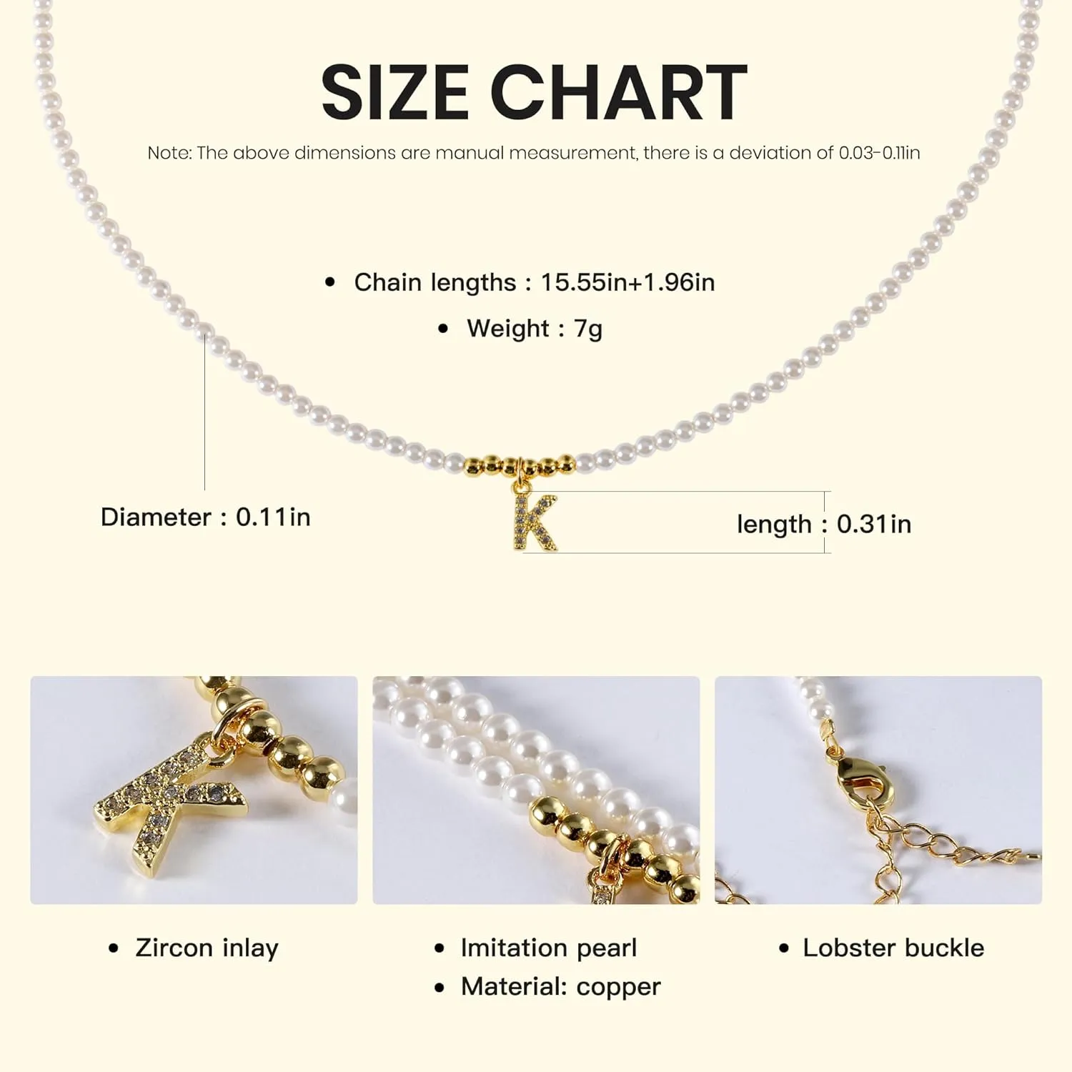 Gold Initial Pearl Necklaces for Women, Dainty Gold Letter Strands Necklace A-Z Pendant Pearl Choker Necklace Trendy Personalized Monogram Name Necklace Gold Jewelry Necklace for Women Gift