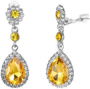 Gorgeous Austrian Crystal Rhinestone Wedding Bridal Teardrop Drop Dangle Earrings