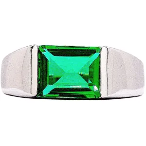 Green Quartz Signet Ring