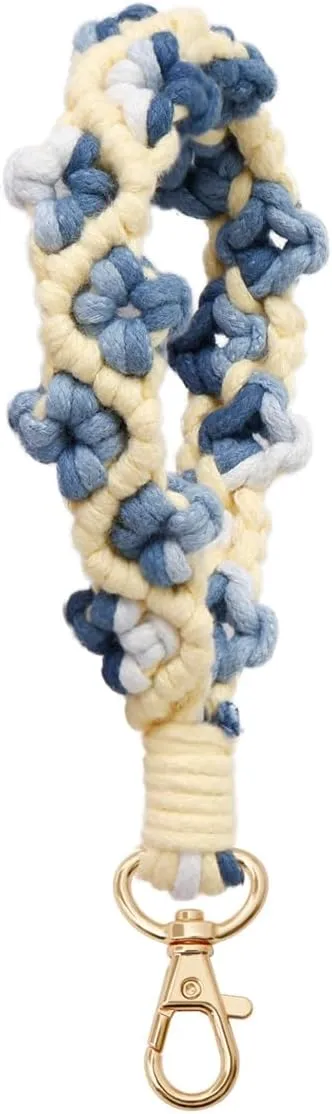 Handmade Macrame Wristlet Keychain Bracelet Keychain