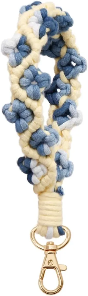 Handmade Macrame Wristlet Keychain Bracelet Keychain