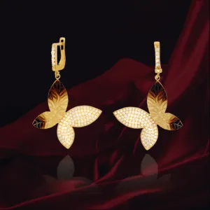 Hanging Ember Butterfly Earrings