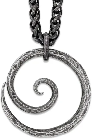 HAQUIL Viking Spiral Necklace, Antique Amulet Pendant, Wheat Chain, Viking Jewelry Gift for Men and Women