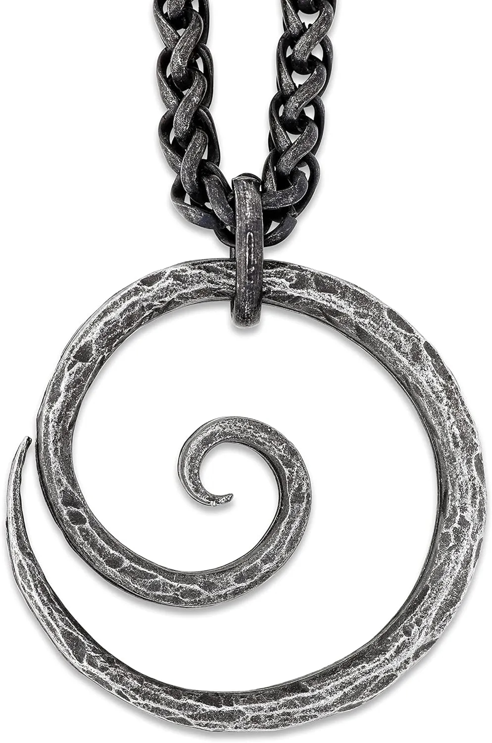 HAQUIL Viking Spiral Necklace, Antique Amulet Pendant, Wheat Chain, Viking Jewelry Gift for Men and Women