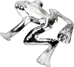 Harva Chic 1pc Punk Stylish Gold Silver Alloy Frog Cuff Ear Clip Wrap Earring Women Men Jewelry - (Main Stone Color: Silver)