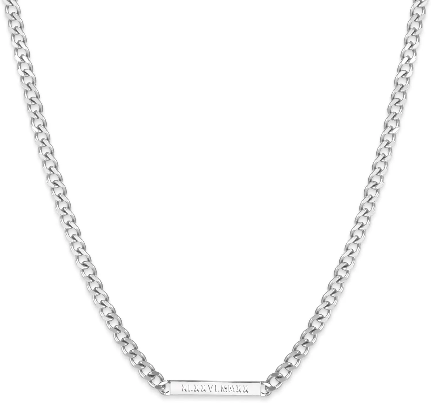 HELLOICE Custom Name Necklace 5mm Cuban Chain Link Personalized Openwork Engraved 18K Gold Plated Stainless Steel Cuban Chain ID Necklace with 17" 2"(Extender) for Men and Women