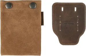 Hide & Groom, Compact Travel Organizer for Groomsmen, Best Men, Bachelors, Ideal for Cufflinks, Tie Bars and Collar Stays, Sheepskin and Full Grain Leather, Handmade, Bourbon Brown
