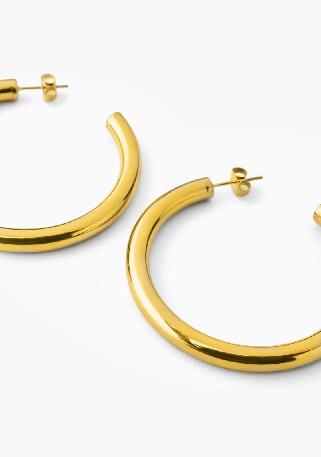 Hoop Earrings 50 Semi Gold