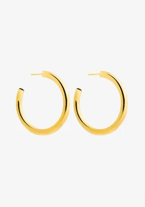 Hoop Earrings 50 Semi Gold