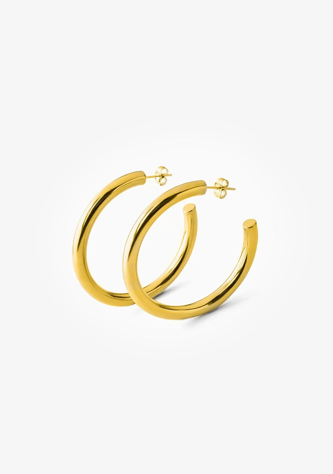 Hoop Earrings 50 Semi Gold