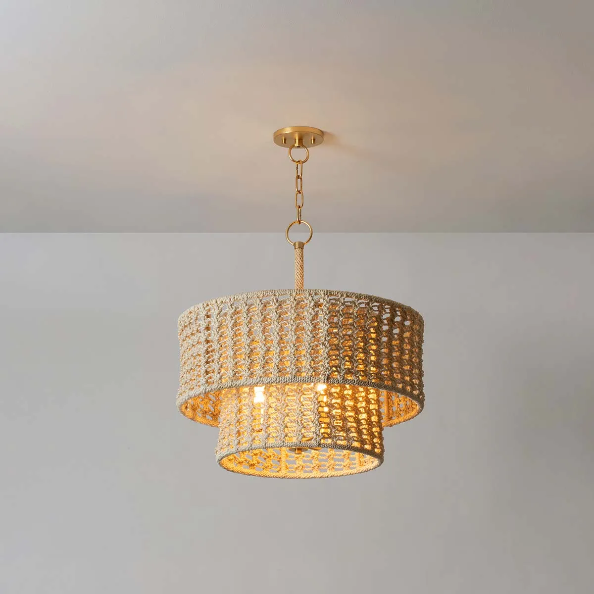 Hudson Valley Lighting Yorkhill Pendant-Vintage Gold Leaf