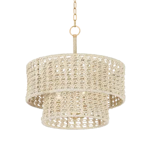 Hudson Valley Lighting Yorkhill Pendant-Vintage Gold Leaf