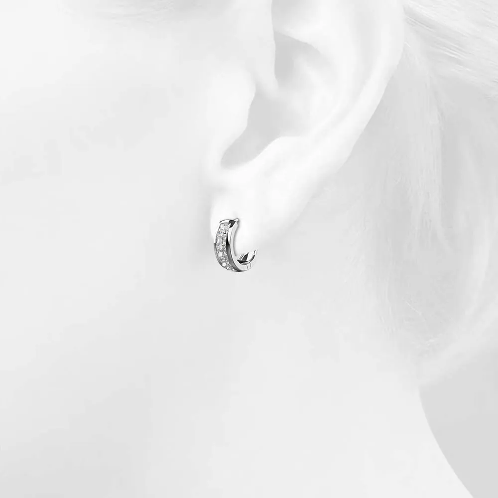 Huggie Earrings Embellished With SWAROVSKI Crystals