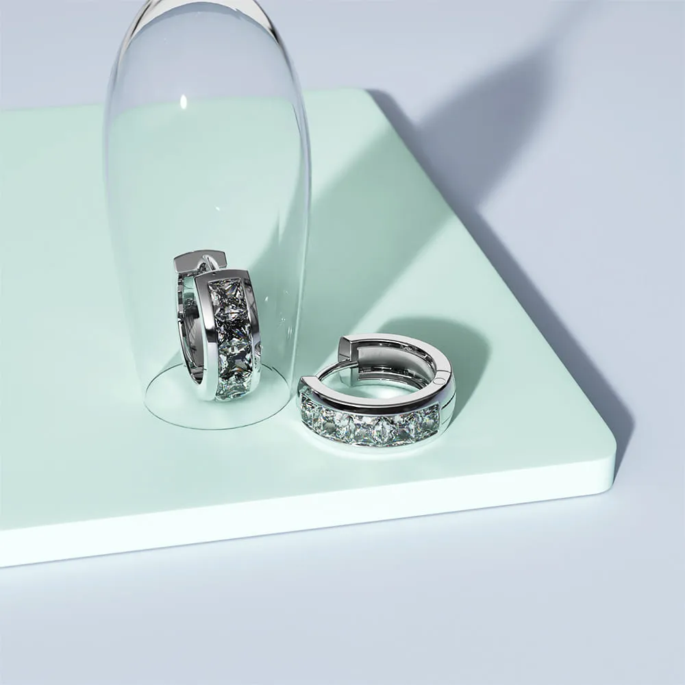 Huggie Earrings Embellished With SWAROVSKI Crystals