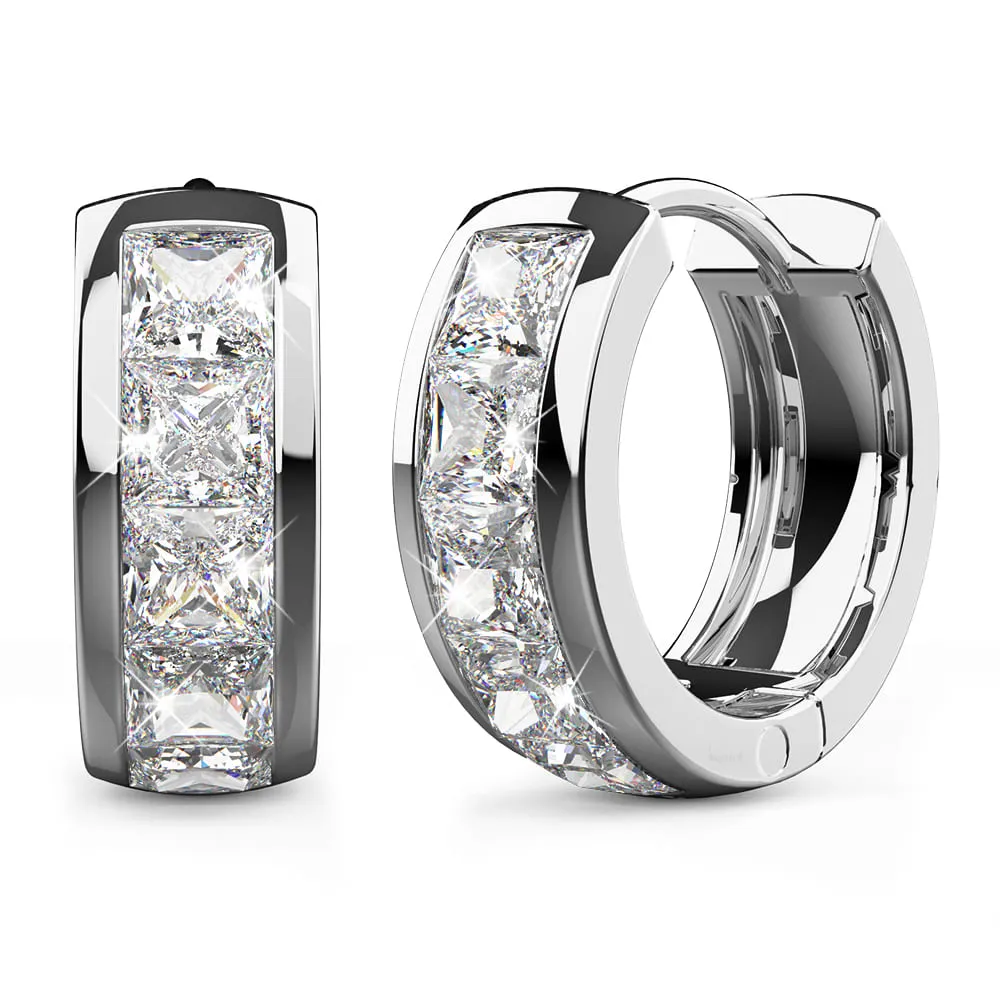 Huggie Earrings Embellished With SWAROVSKI Crystals