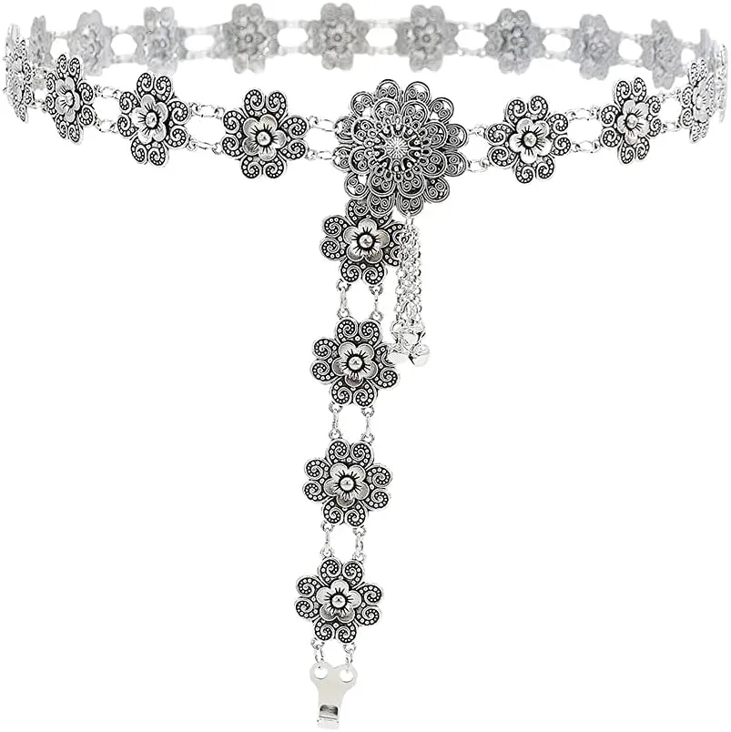 idealway Women's Belly Waist Chain - Dancing Belt Beach Belts Bohemian Body Chain Coin Tassel Belt Belly Jewelry Women Accessories