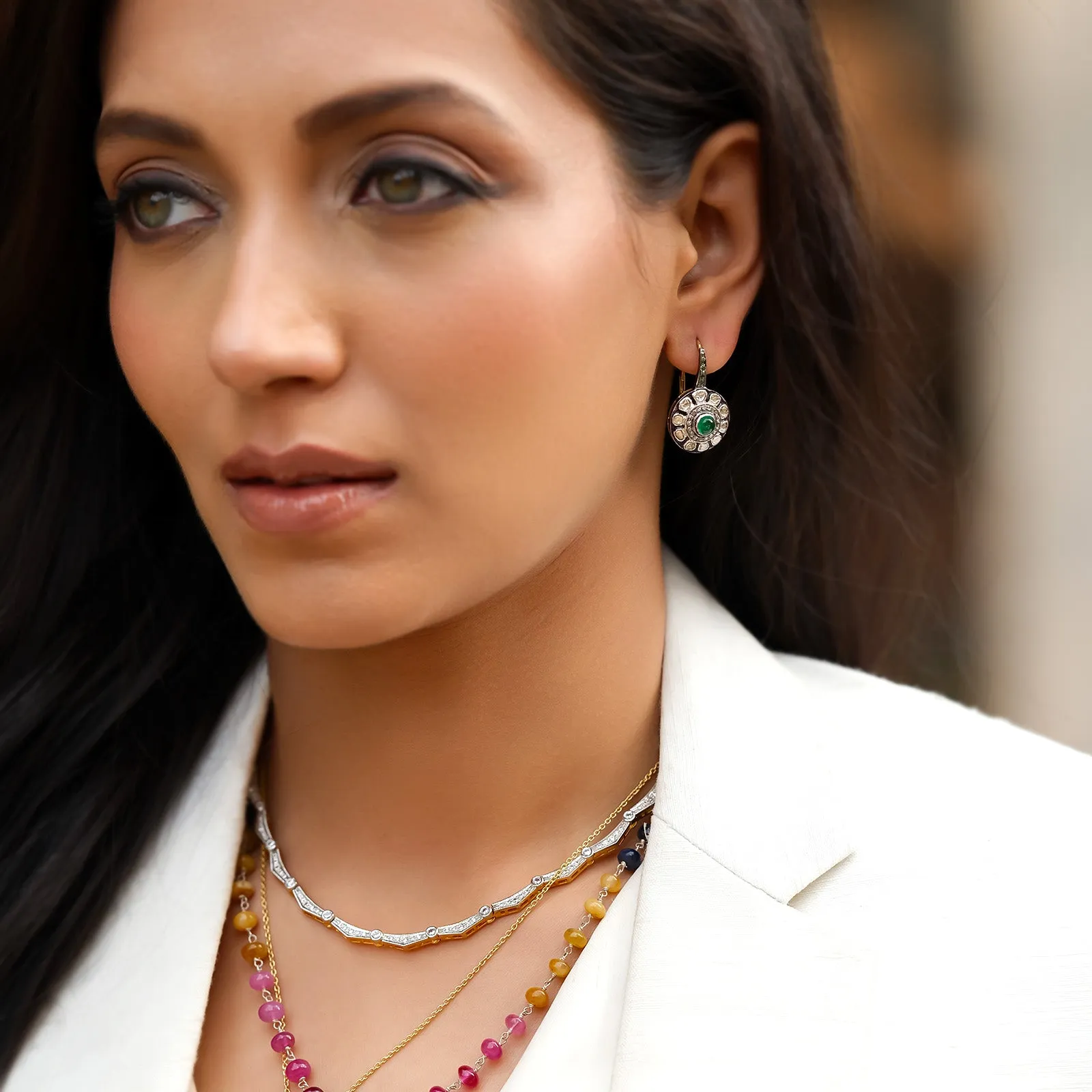 Jaipur Emerald Earrings