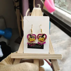 Jewelestia Enchanted Hummingbird Heart Earrings