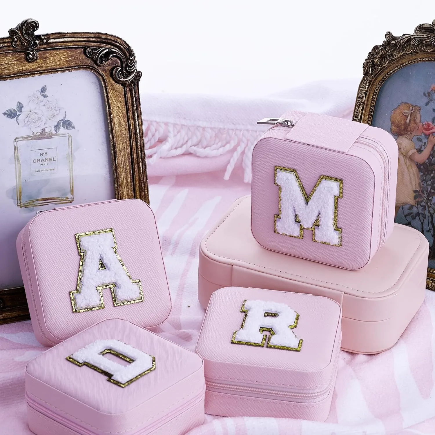 Jewelry Travel Case, Organizer for Women Girls Essentials - Rings, Earrings, Necklace, Bracelet Box for Mom, Grandma, Her, Bridesmaids