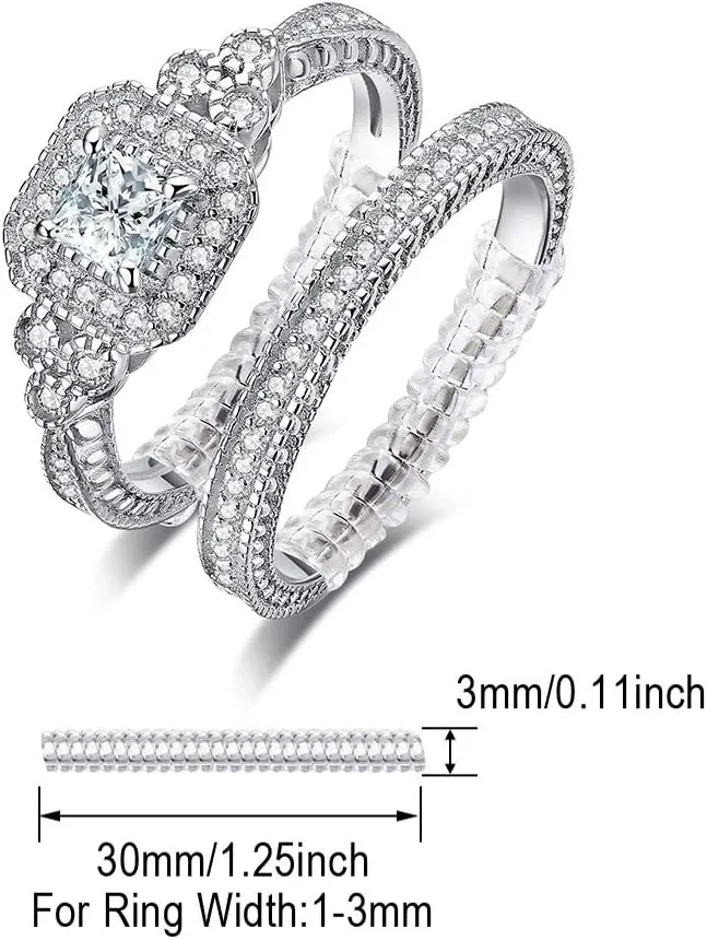 JewelryPalace Vintage 14K Gold Plated 925 Sterling Silver Halo Engagement Ring Wedding Band Bridal Sets