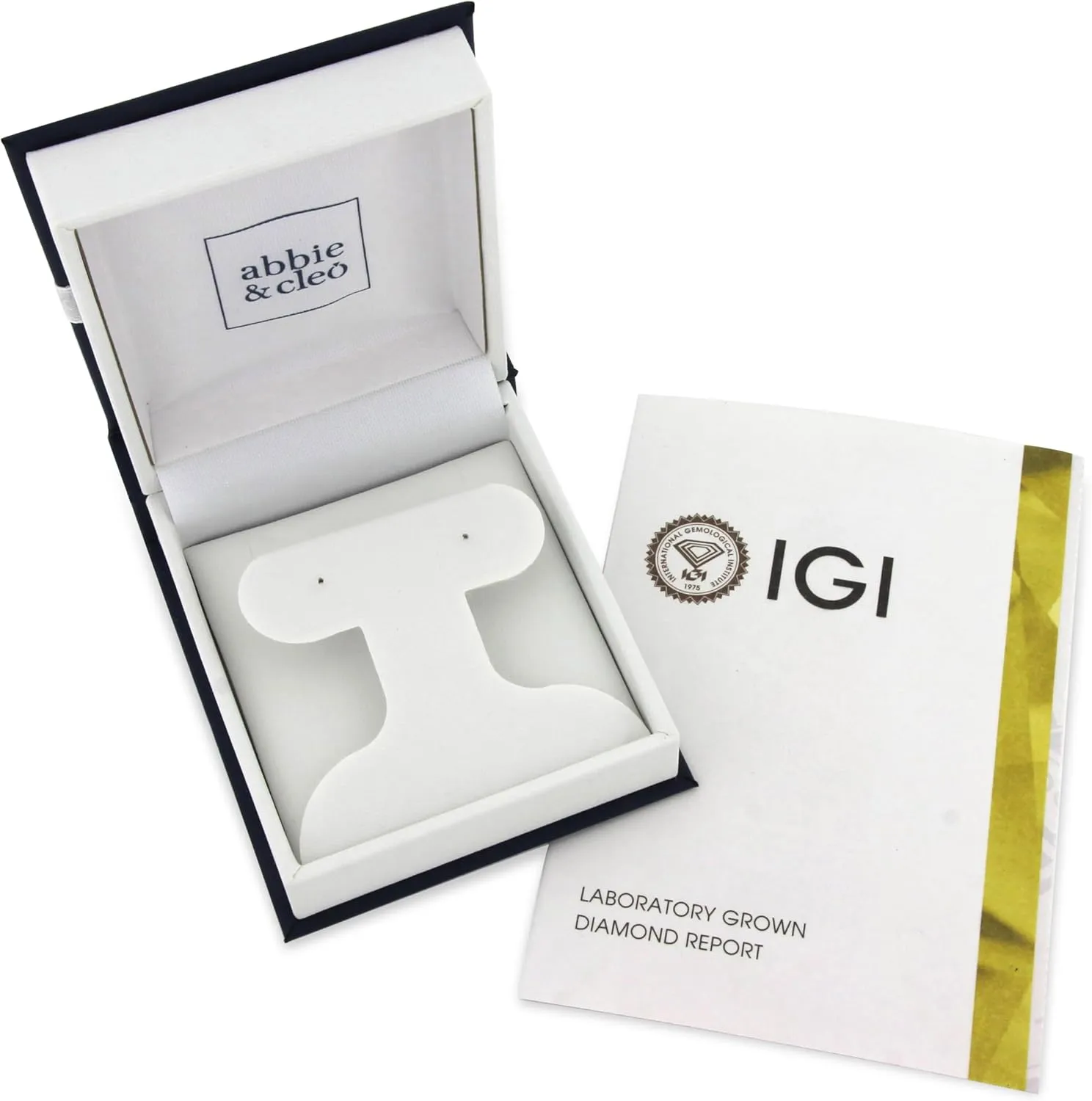Lab-Grown Diamond Stud Earrings With Unique laser engraved Diamond ID, Set In Platinum, White Gold or Yellow Gold - D Color, VVS2 Clarity, IGI Certified Lab-Grown Diamonds - Available in 1 to 5 CTTW