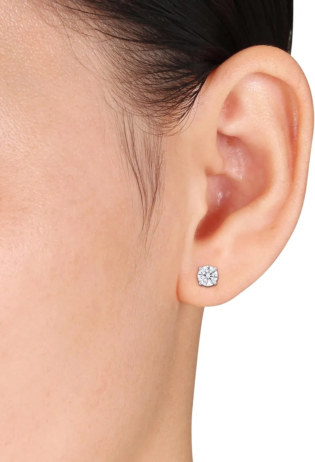 Lab-Grown Diamond Stud Earrings With Unique laser engraved Diamond ID, Set In Platinum, White Gold or Yellow Gold - D Color, VVS2 Clarity, IGI Certified Lab-Grown Diamonds - Available in 1 to 5 CTTW