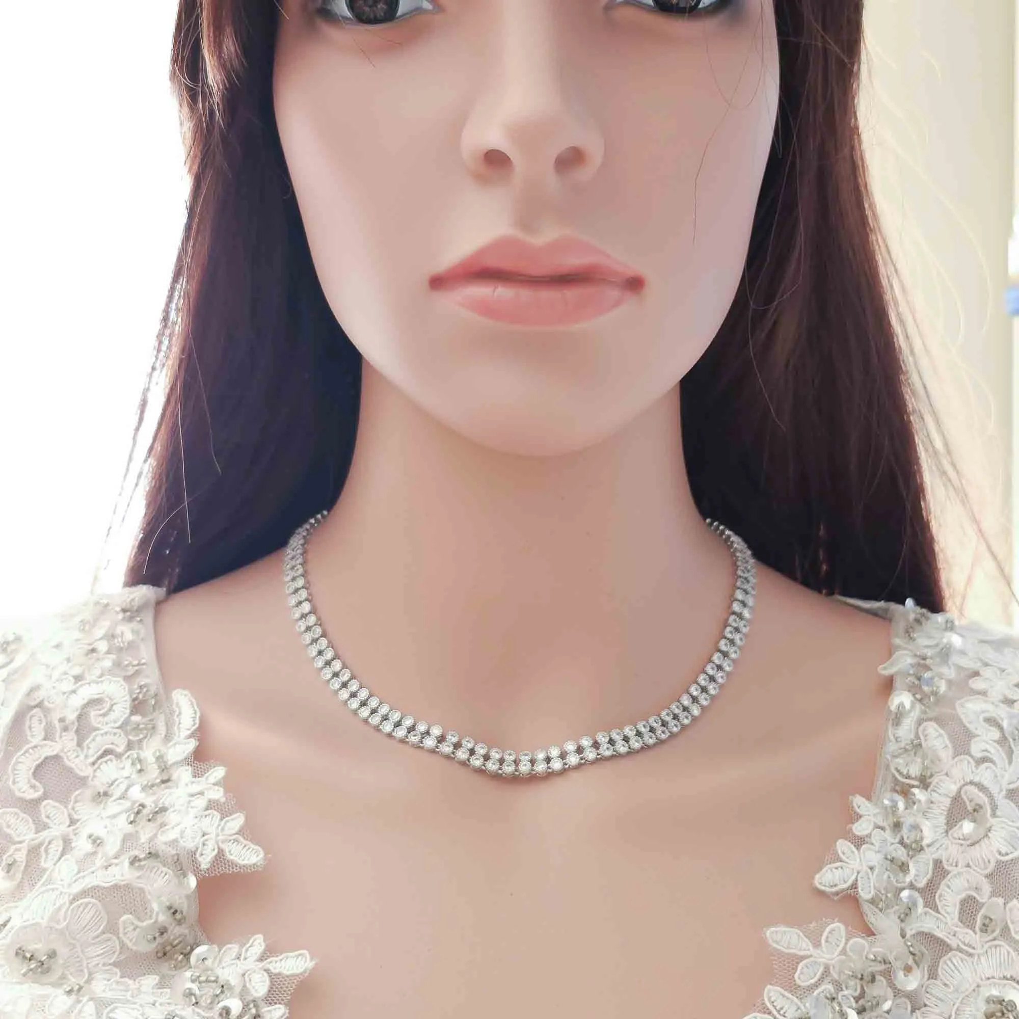 Layered Tennis Necklace Set - Erin
