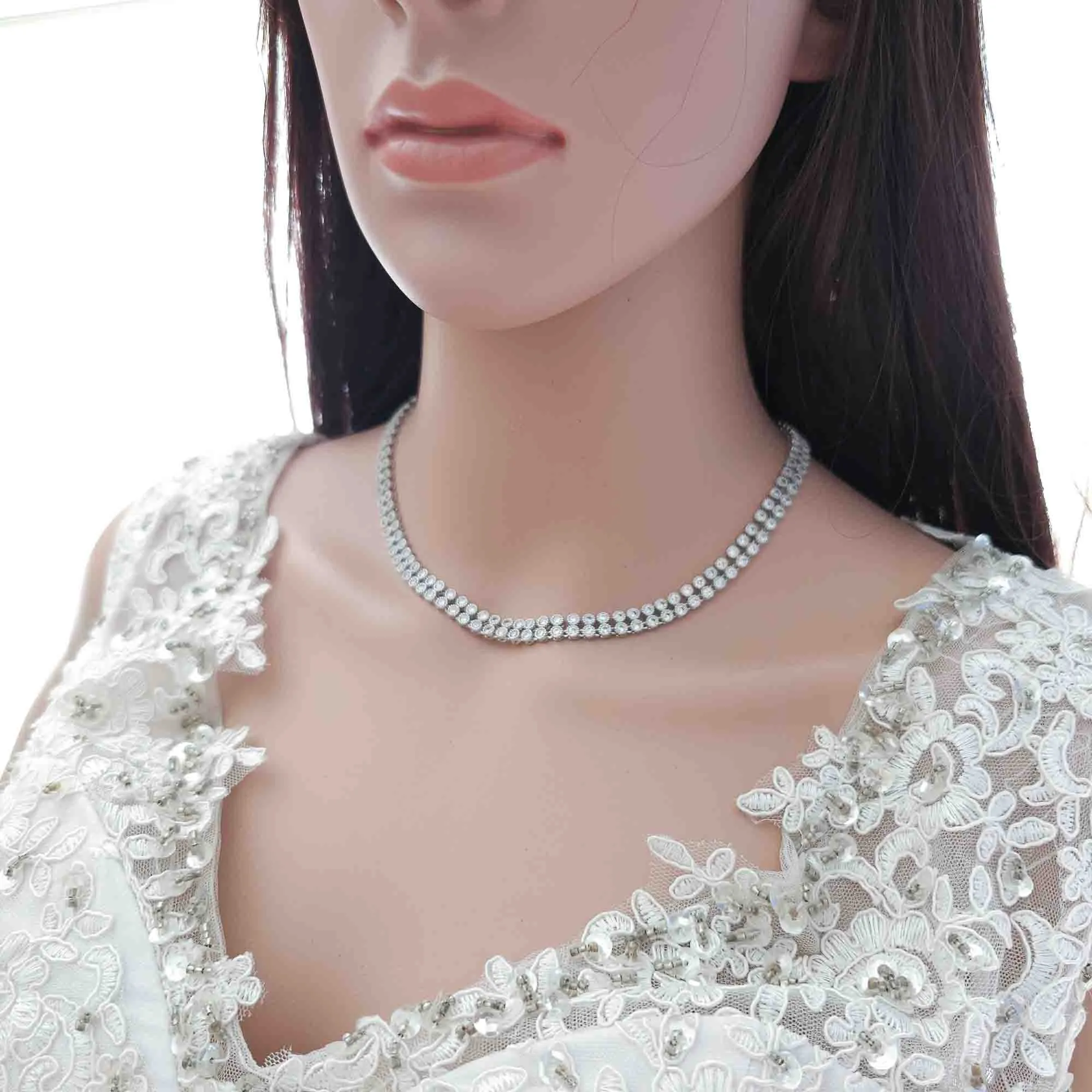 Layered Tennis Necklace Set - Erin