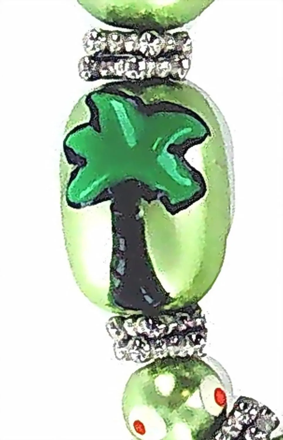 Linpeng Hula Girl, Coconut Tree, Flamingo & Tropical Fish Beads Bracelet For Women - Christmas, Birthday Jewelry Gift - 1 PC